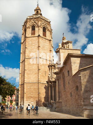 Il Miguelete torre campanaria, Valencia, Spagna. Foto Stock