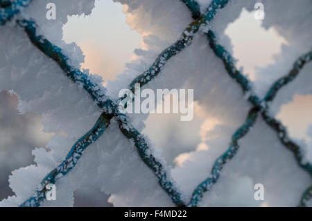 Paesaggi invernali vicino alla città di Ruse nel nord della Bulgaria Foto Stock