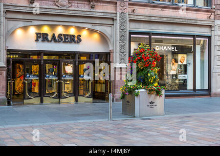 Ingresso al Fraser Department Store in Buchanan Street nel centro della città di Glasgow, Scotland, Regno Unito Foto Stock