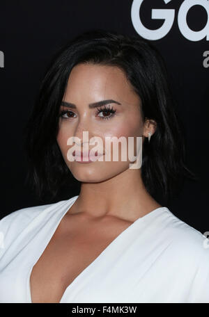 Samsung Festeggia il Nuovo Galaxy S6+ di bordo e Galaxy nota5 - arrivi con: Demi Lovato dove: West Hollywood, California, Stati Uniti quando: 19 Ago 2015 Foto Stock