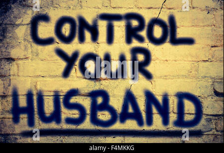Controlla il tuo marito Concept Foto Stock