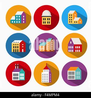 Icone urbane Illustrazione Vettoriale