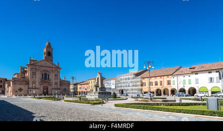 Piazza principale di Novellara, Italia. Foto Stock