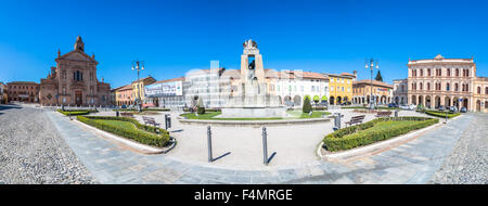 Piazza principale di Novellara, Italia. Foto Stock