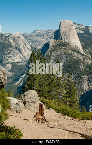 Mezza Cupola dal punto di Washburn, Yosemite NP, CALIFORNIA, STATI UNITI D'AMERICA Foto Stock