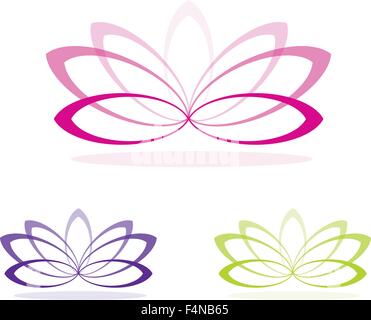 Semplice lotus le icone in formato vettoriale Illustrazione Vettoriale