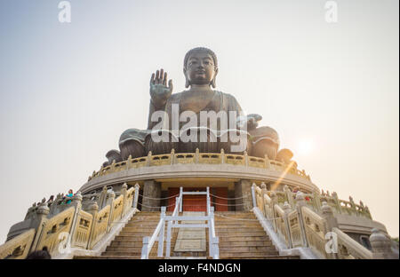 Tian Tan Big Buddha in Lantau Island, Hong Kong Foto Stock