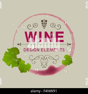 Il vino del modello di progettazione Foto Stock