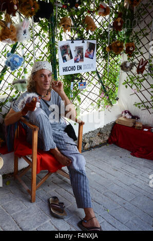 Las Dalias, mercato hippy a San Carlos a Ibiza Foto Stock