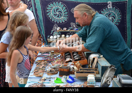 Las Dalias, mercato hippy a San Carlos a Ibiza Foto Stock