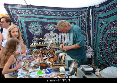 Las Dalias, mercato hippy a San Carlos a Ibiza Foto Stock