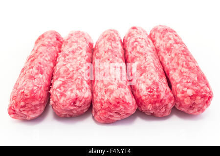 Spiedini di grezzo costituito da carne di maiale. Foto Stock