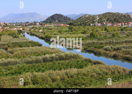 Delta del fiume Neretva agricoltura vicino a Ploce, Croazia Foto Stock