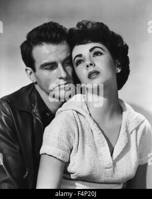 Montgomery Clift, Elizabeth Taylor / Un posto al sole 1951 diretto da George Stevens Foto Stock