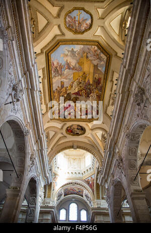 Affresco all'interno della Cattedrale di Santa Maria, Castello di Cagliari, Sardegna, Italia Foto Stock