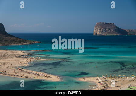 La splendida laguna di Balos beach a Creta Foto Stock