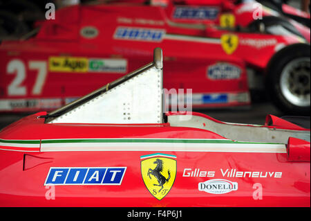 Una fila di storici Ferrari F1 automobili al Goodwood Festival of Speed NEL REGNO UNITO. Foto Stock