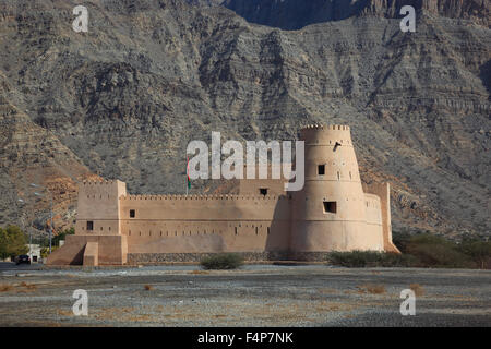 Al Qala fort, Bukha, Bucha, la nonna nicchie enclave di Musandam, Oman Foto Stock