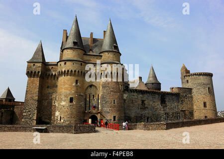 Francia, Bretagna, il castello medievale di Vitre Foto Stock