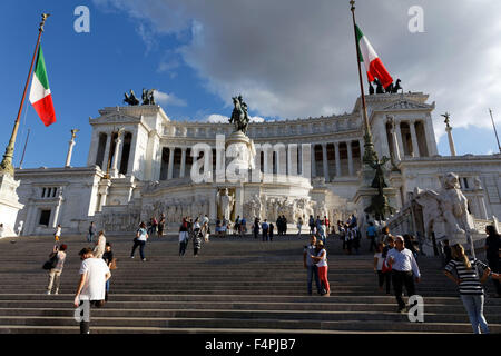 Altare della Patria o Altare della Patria, noto anche come Monumento Nazionale a Vittorio Emanuele II o Monumento Nazionale Foto Stock