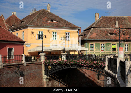 Ponte di bugie, ghisa ponte costruito nel 1859, che secondo la leggenda sgretolarsi quando lei è entrato da un bugiardo. Città vecchia di Sib Foto Stock