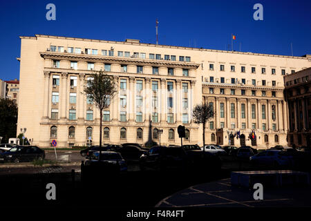 Edifici amministrativi, ministeri, nel centro di Bucarest, Romania Foto Stock