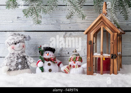 Natale ancora vita decorazione con sfondo di legno Foto Stock