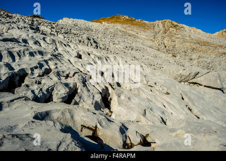 Nel 2085 m, Algovia, Allgäuer Alpen, Alpi, montagne, montuoso, erodere, erosione, scenario, Europa, rock, Cliff, rocciosa, geologia, g Foto Stock