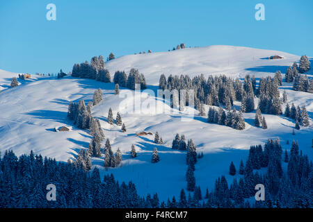 Les muschi, montagna, montagne, neve, Vaud, VD, Alpes vaudoises, Vaud Alpi, Alpi, Svizzera inverno, pass, Col des muschi Foto Stock