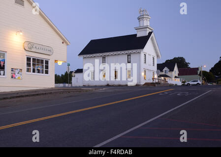 Stati Uniti d'America, STATIUNITI, America, California, West Coast, mendocino, piccola città, street, edifici Foto Stock