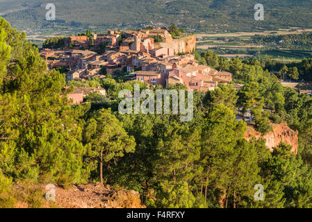 Roussillon, Luberon, Vaucluse Provence, Francia Foto Stock