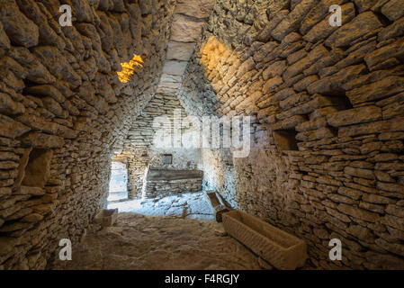 Borgo medievale di bories, Provenza, Francia meridionale, Europa Foto Stock