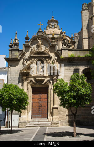 Andalusia, Spagna, Europa, Esterno, giorno, Jerez de la Frontera, Costa de la Luz, nessuno, chiesa, la costruzione, la costruzione, architetto Foto Stock