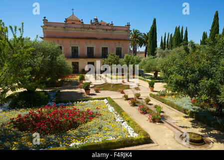 Andalusia, Spagna, Europa, Esterno, giorno, Jerez de la Frontera, Costa de la Luz, nessuno, Alcazar de Jerez, giardino, orticoltura Foto Stock