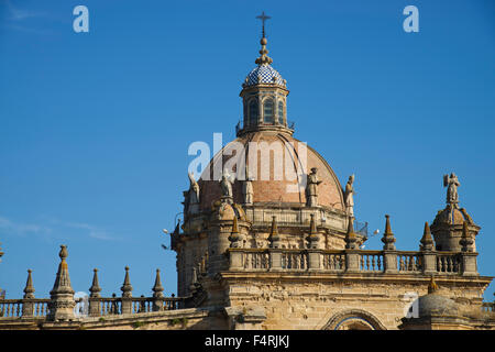 Andalusia, Spagna, Europa, Esterno, giorno, Jerez de la Frontera, Costa de la Luz, nessuno, cattedrale, chiesa, la costruzione, la costruzione Foto Stock