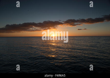 Tramonto dalla Noce Nero Point Road sull isola di Tilghman, Talbot County Maryland USA Foto Stock