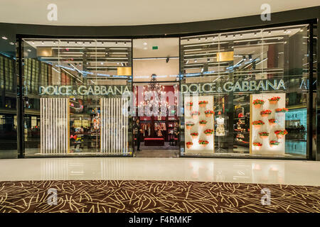 Vista di Dolce e Gabbana boutique di moda all'interno del centro commerciale di Dubai negli Emirati Arabi Uniti Foto Stock