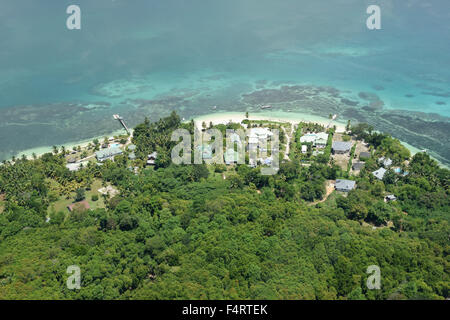 Isola di Cerf, antenna, Mahe, Seychelles, Africa Foto Stock