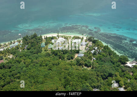 Isola di Cerf, antenna, Mahe, Seychelles, Africa Foto Stock