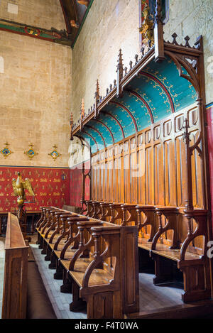 Interno dell'Hospices de Beaune, Hotel Dieu, Beaune, Borgogna, Cote d'Or, Francia, Europa Foto Stock