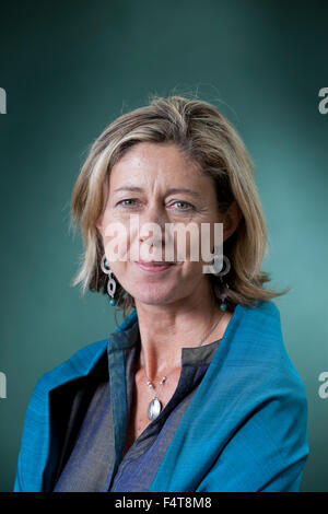 Christina Lamb OBE, il giornalista britannico che è attualmente corrispondente estero per il Sunday Times, all'Edinburgh International Book Festival 2015. Edimburgo. Il 31 agosto 2015 Foto Stock