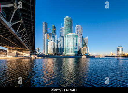 Mosca, Russia - 21 Ottobre 2015: città di Mosca. Vista dei grattacieli Moscow International Business Center. Foto Stock