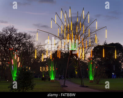 Europa, Regno Unito, Inghilterra, Londra, Kew Gardens le luci di Natale Foto Stock