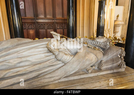 Inghilterra, London, Westminster Abbey, Enrico VII, 's cappella dedicata alla Vergine, tomba della regina Elisabetta l Foto Stock