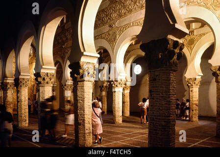 La sinagoga di Santa Maria la Blanca, Toledo, Spagna. Europa Foto Stock