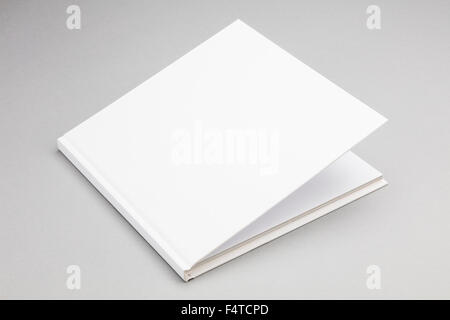 Libro bianco con socchiusa coperchio bianco 8,5 x 8,5 in Foto Stock