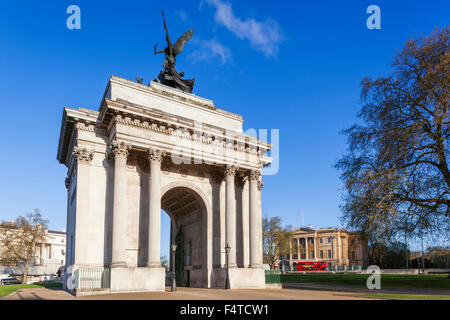 Inghilterra, London, Westminster, Hyde Park Corner, Wellington Arch Foto Stock