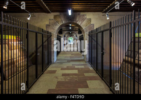 Interno del Barrage Vauban / Vauban diga sul fiume Ill a Strasburgo, Alsazia, Francia Foto Stock