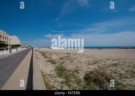 Francia, Europa, Palavas-les-Flots, spiaggia, mare, mare, spiaggia di sabbia Foto Stock