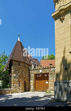 Città di boschetti, Varosliget, Castello Vajdahunyad, Museo dell'agricoltura, ingresso laterale Foto Stock